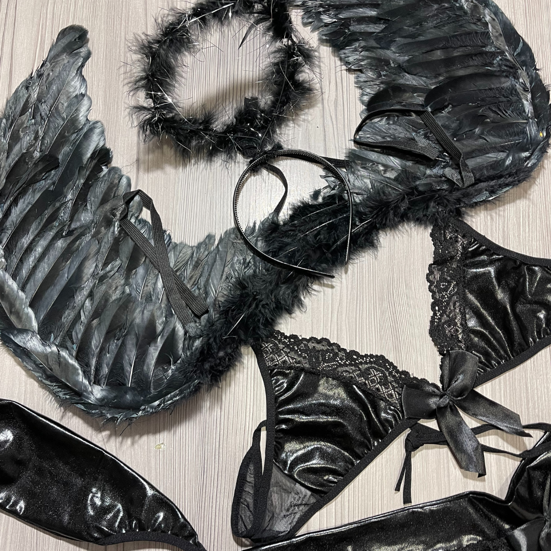 Angel negro con alas c12 - Image 3
